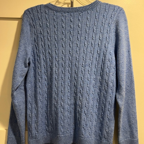 Talbots Women's Blue Cable Knit Sweater - Picture 4 of 8